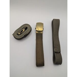 3 Vintage 1950s Air Force USAF Military Belts Solid Brass Buckle‎ B1667